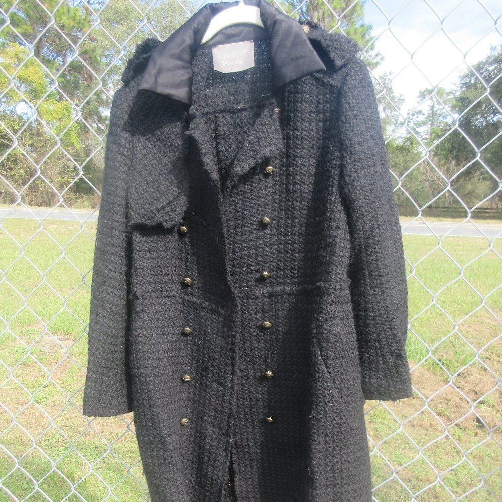 LANVIN 2006 Black Coat Size 38